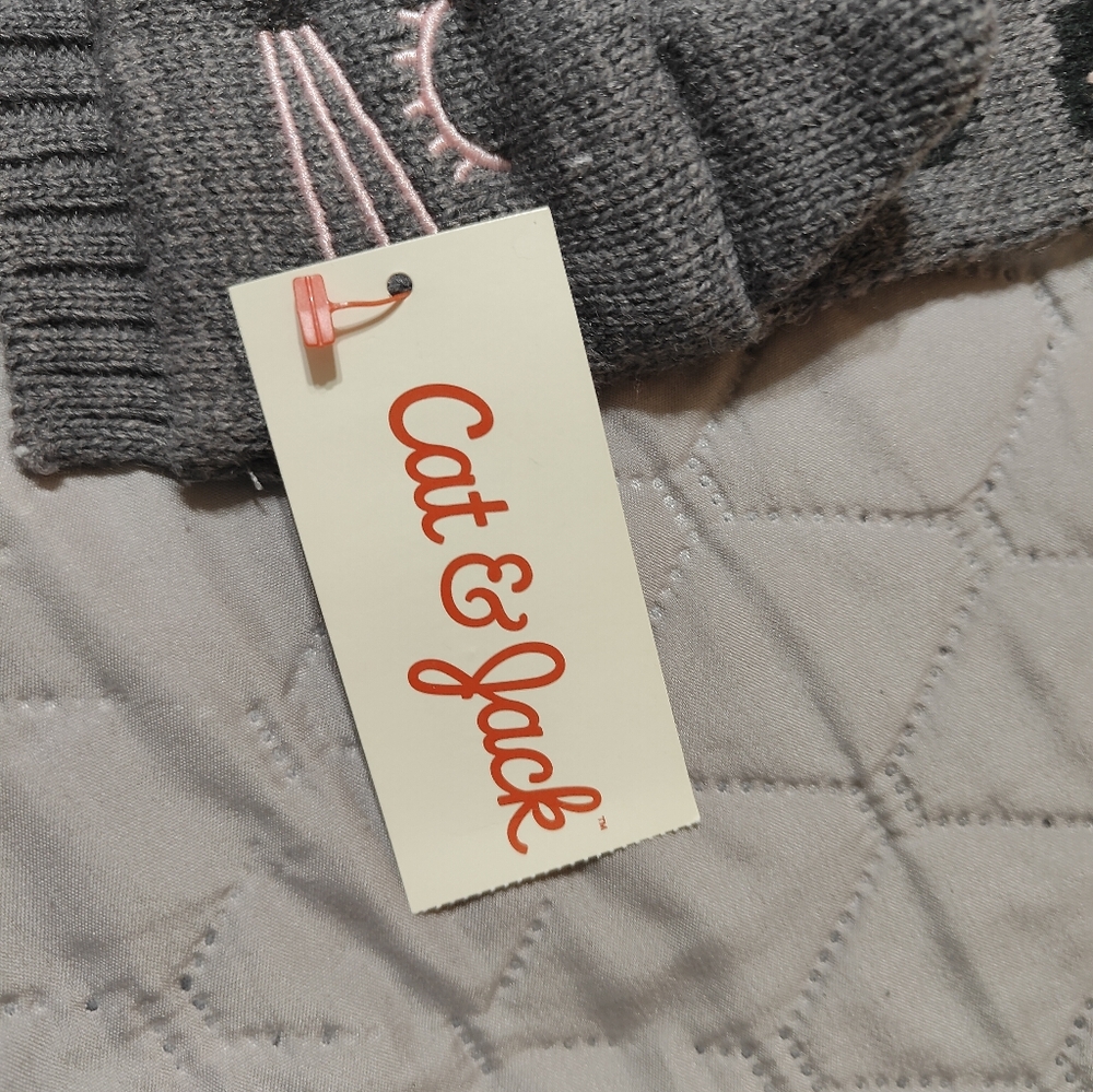 NWT Cat & Jack Gray Cat Scarf - Picture 4 of 4